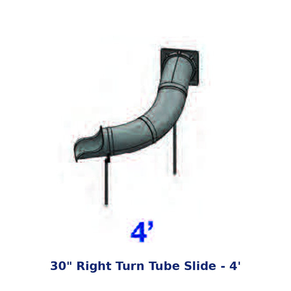 RTS 30" Right Turn Tube Slide - 4' diagram