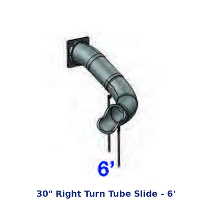 RTS 30" Right Turn Tube Slide - 6' diagram