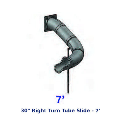 RTS 30" Right Turn Tube Slide - 7' diagram