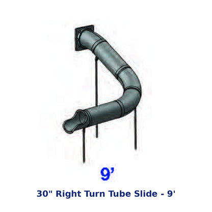RTS 30" Right Turn Tube Slide - 9' diagram