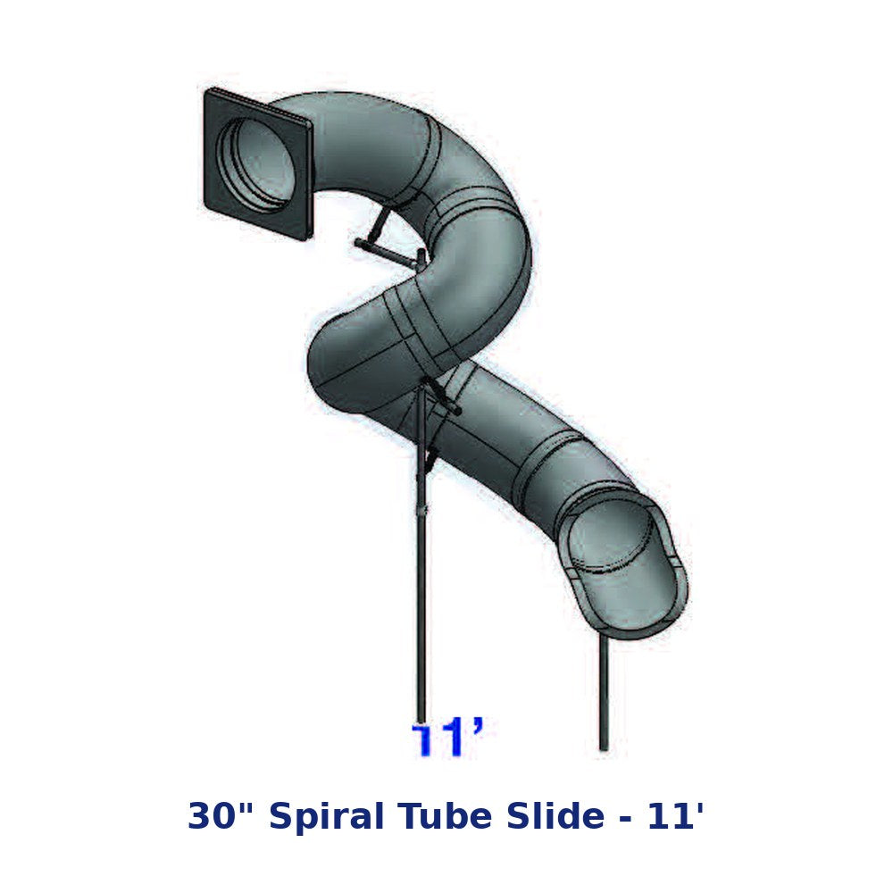 RTS 30" 360° Spiral Tube Slide - 11' diagram