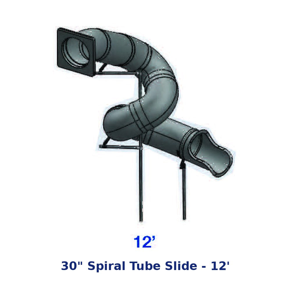 RTS 30" 360° Spiral Tube Slide - 12' diagram