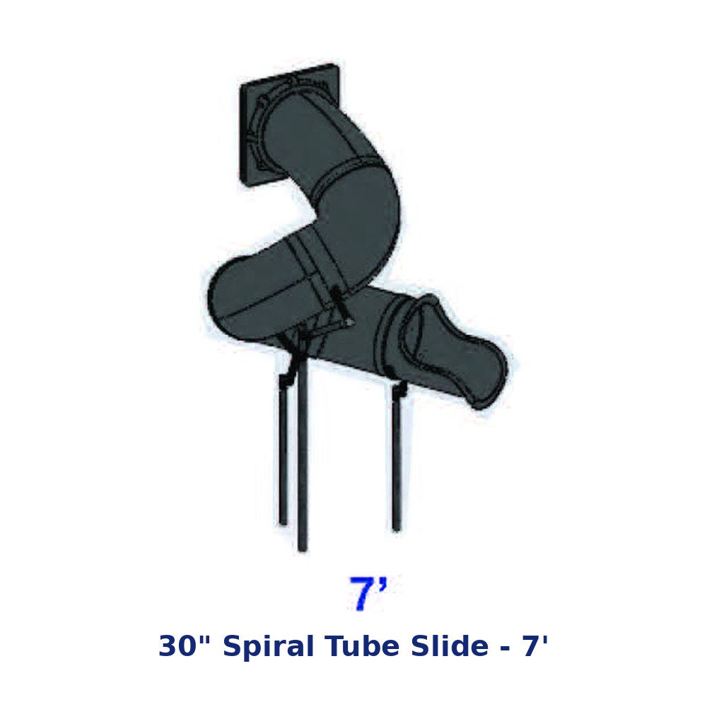 RTS 30" 360° Spiral Tube Slide - 7' diagram