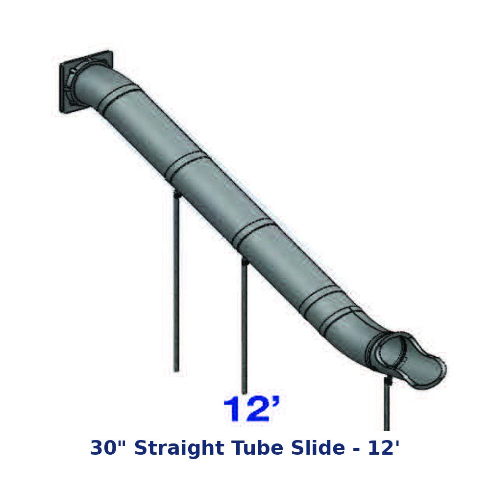 RTS 30" Straight Tube Slide - 12' diagram