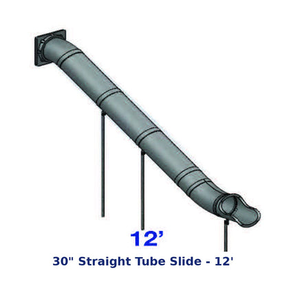 RTS 30" Straight Tube Slide - 12' diagram