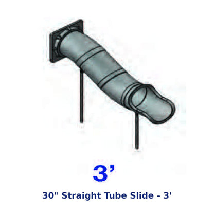 RTS 30" Straight Tube Slide - 3' diagram