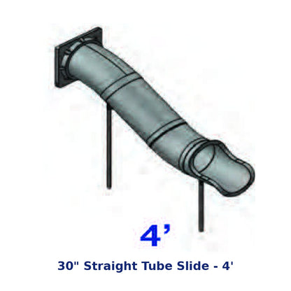 RTS 30" Straight Tube Slide - 4' diagram