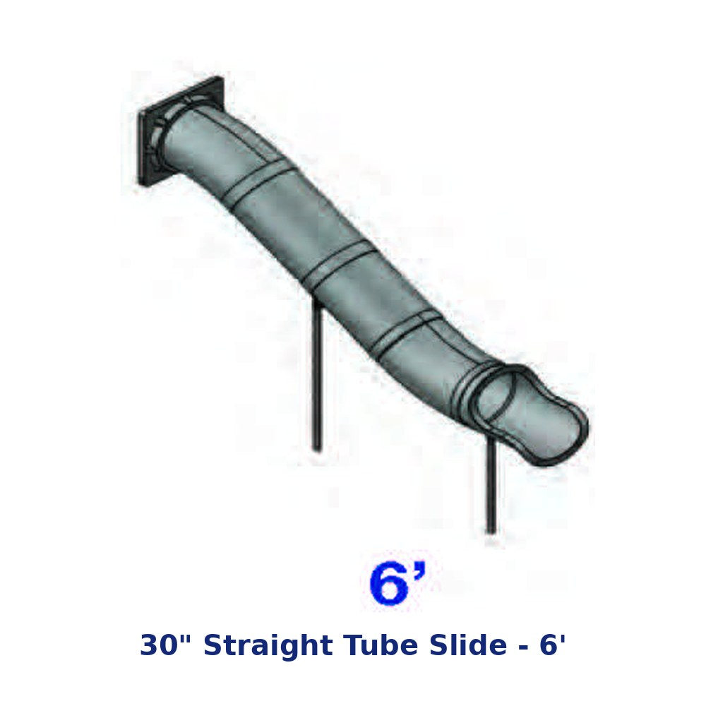 RTS 30" Straight Tube Slide - 6' diagram