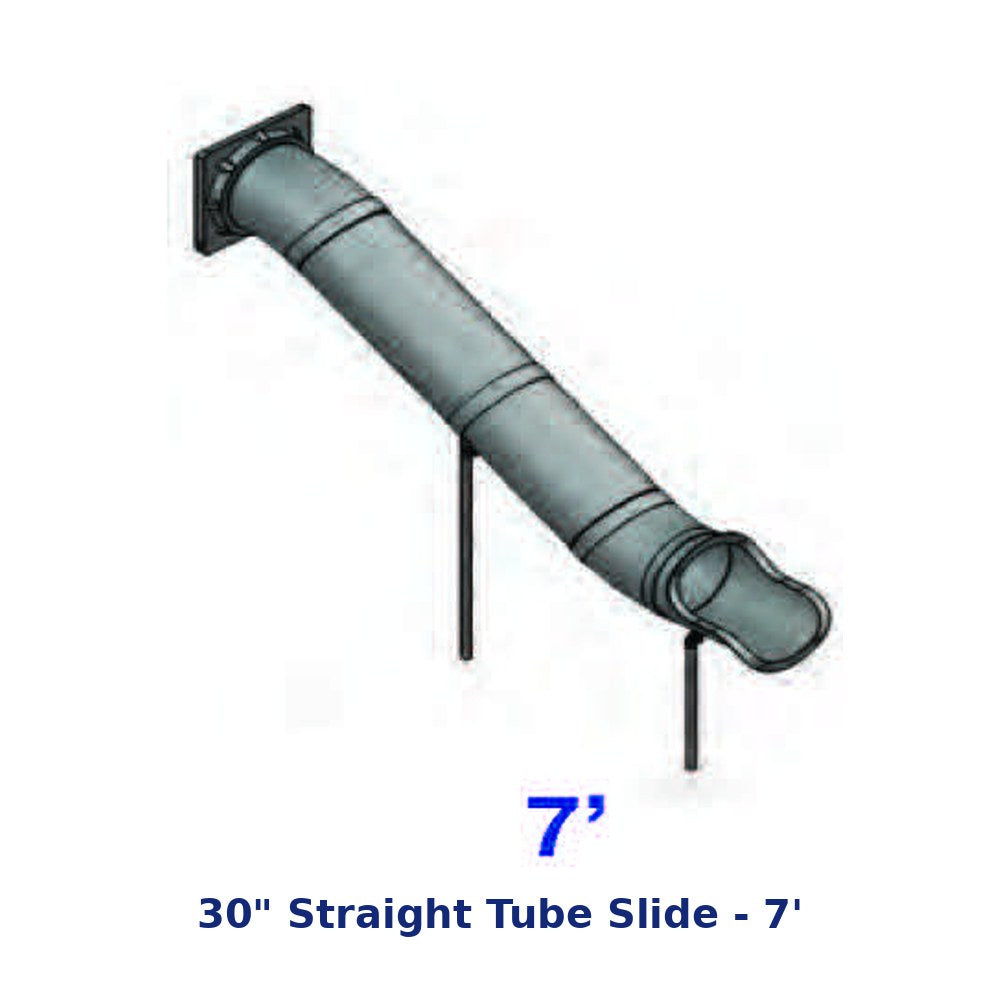RTS 30" Straight Tube Slide - 7' diagram