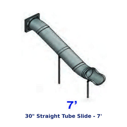 RTS 30" Straight Tube Slide - 7' diagram