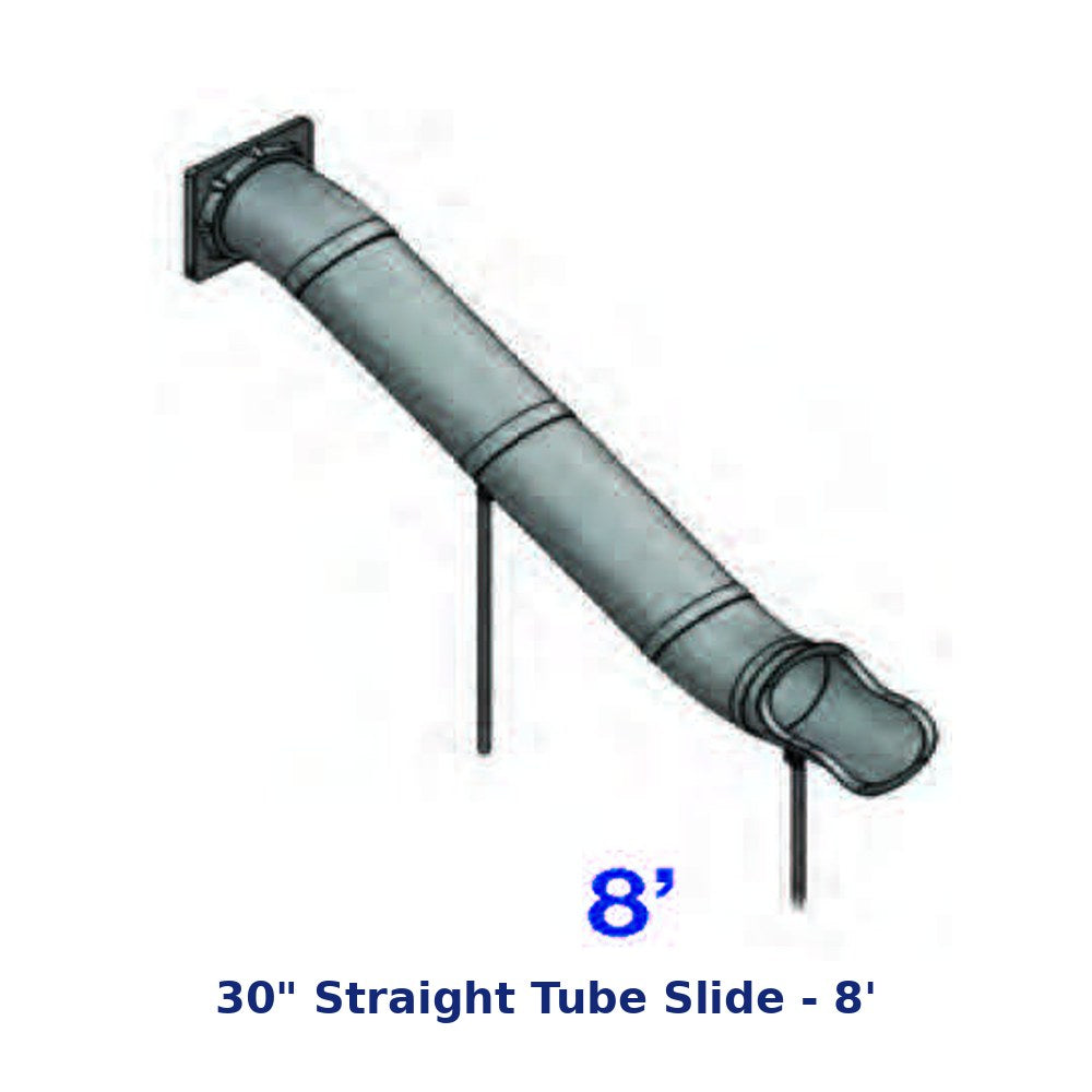 RTS 30" Straight Tube Slide - 8' diagram