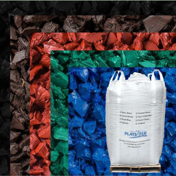 40 lb 1.55 cubic feet Bag Playsafer Rubber Mulch Nuggets