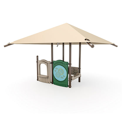 Scooter Stop commercial playground equipment by World Klass Play – Nature Colors – Shade Canopy – view 10