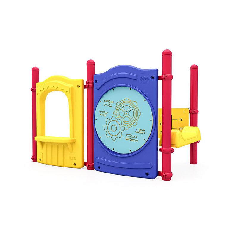 Scooter Stop commercial playground equipment by World Klass Play – Primary Colors – No Roof – view 5