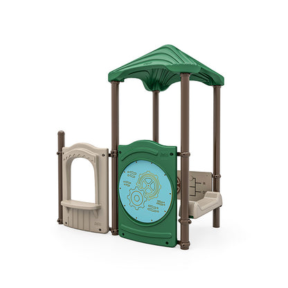 Scooter Stop commercial playground equipment by World Klass Play – Nature Colors – Leaf Roof – view 8