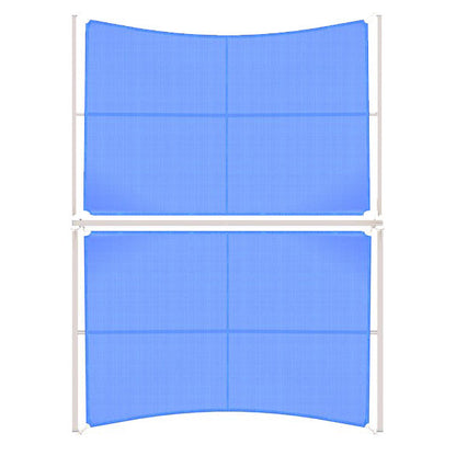 Cantilever Wing Cabled Double Slanted Shade Structure example; pictured size and colors may vary