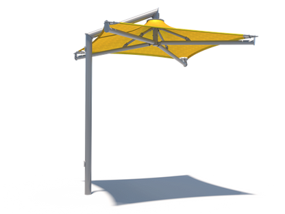 Solana Cantilever Single Post Shade Structure example; pictured size and colors may vary