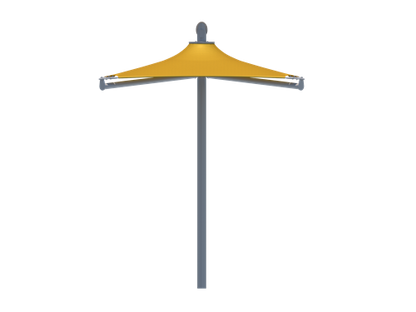 Solana Cantilever Single Post Shade Structure example; pictured size and colors may vary