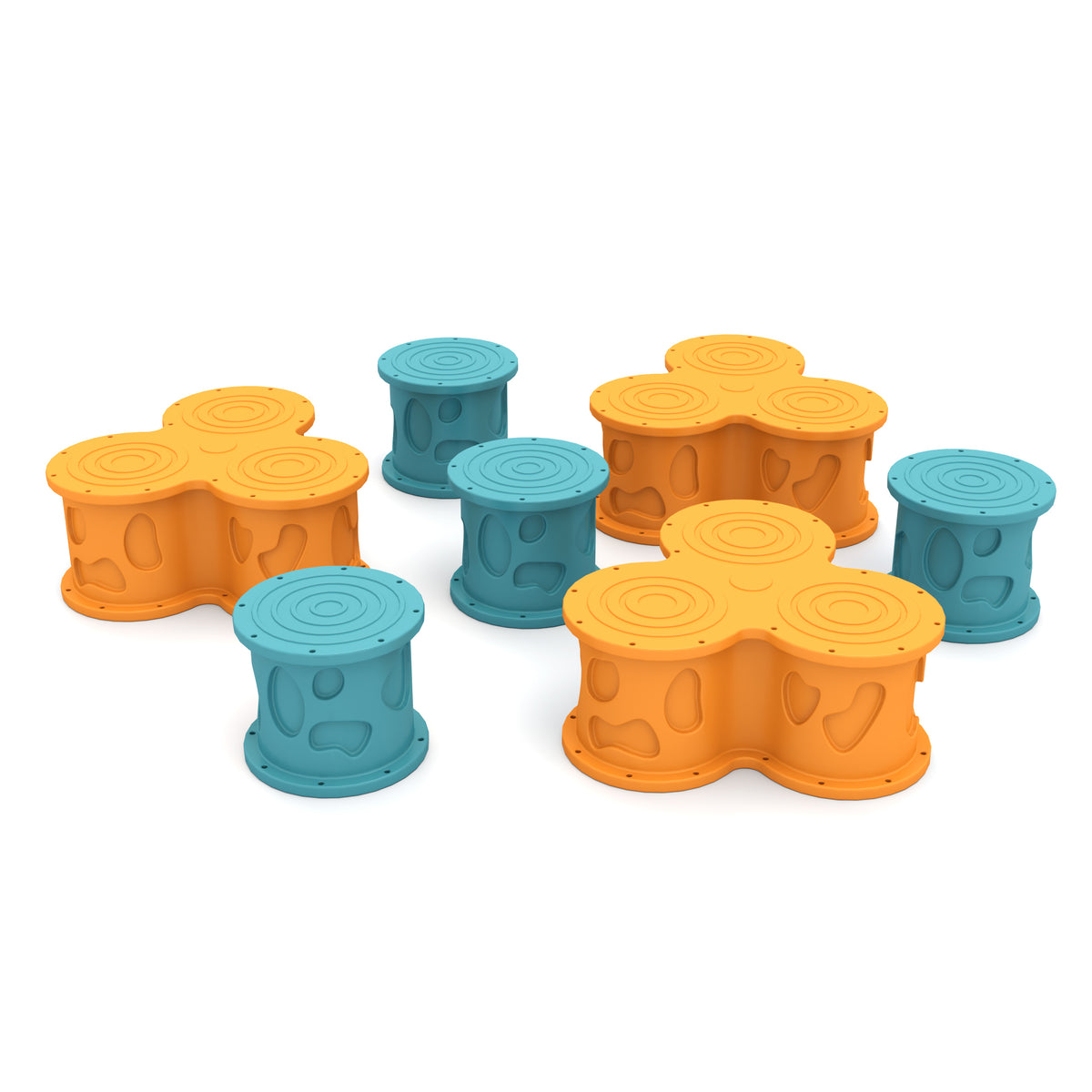 Strata Steps Terrace commercial playground equipment by World Klass Play – Nature Colors