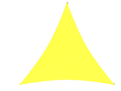 Triangle Shade Structure with 3 Posts example; pictured size and colors may vary
