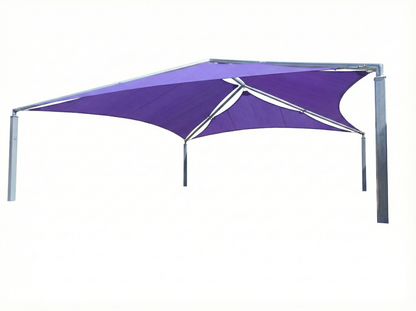 SuperSpan Hip Multi-Panel Shade Structure example; pictured size and colors may vary