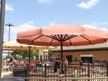 Coolbrella Single Post Umbrella Shade Structure example; pictured size and colors may vary