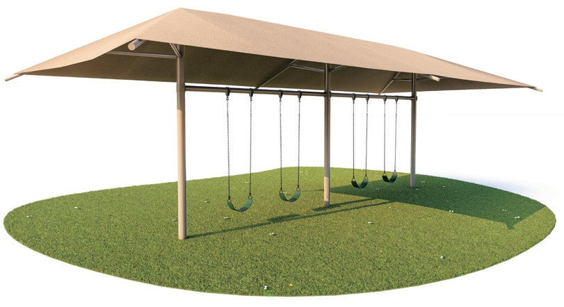 Wisdom 5 inch single post swing with shade canopy