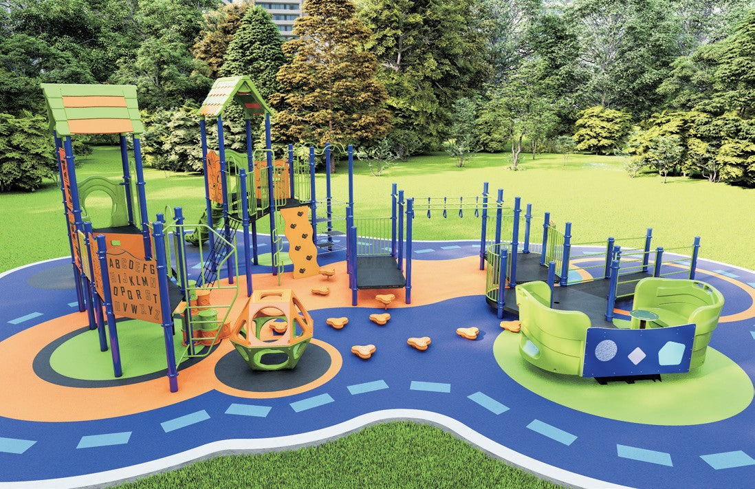Wisdom Wanderwood Canopy WiseMAX inclusive playground scene