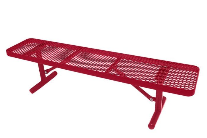 Champion Supreme Bench Without Back – Free Standing – Expanded Metal