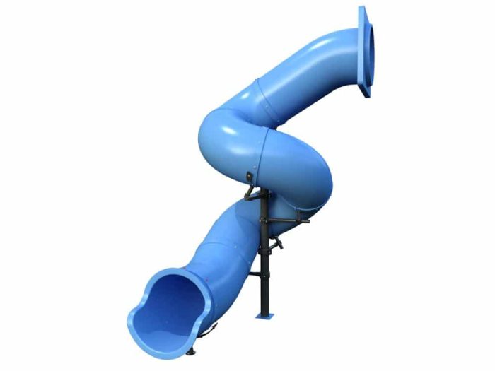 12 Foot Deck Height Spiral Tube Slide - Slide and Supports Only