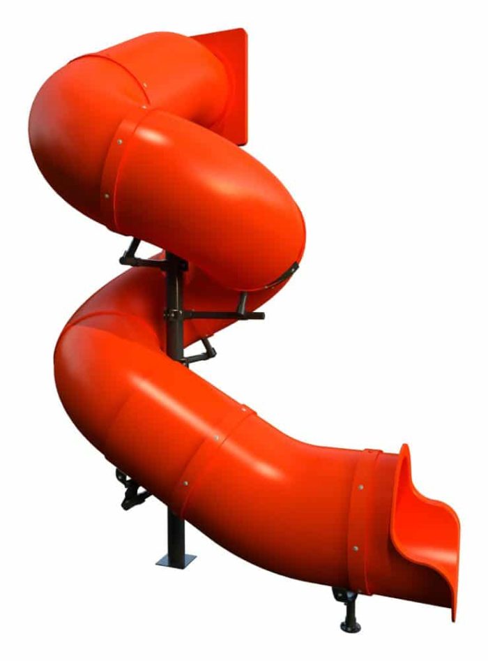 12 Foot Deck Height Spiral Tube Slide - Slide and Supports Only - Image 2