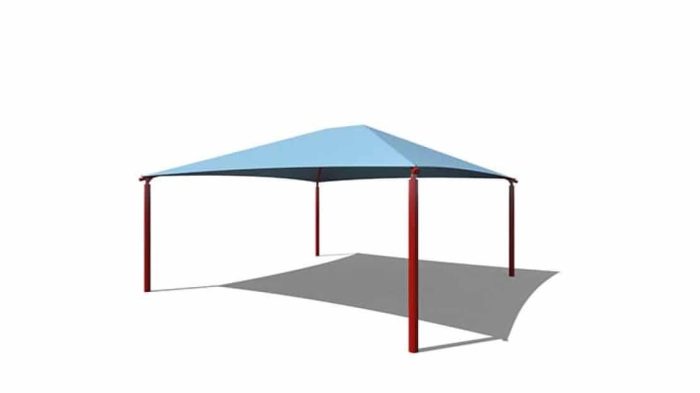 16' Square Hip with 8' Eave Height; Surface Mounted with Glide Elbow - Image 2