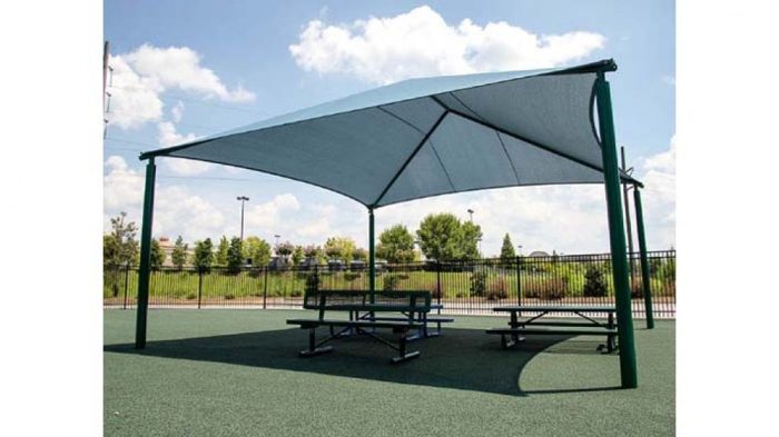 16' Square Hip with 8' Eave Height; Surface Mounted with Glide Elbow