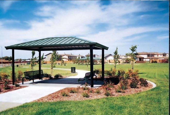 16'x16' Single Tier Square Steel Frame Shelter
