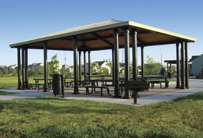 16'x44' Single Tier Hip End Steel Frame Shelter