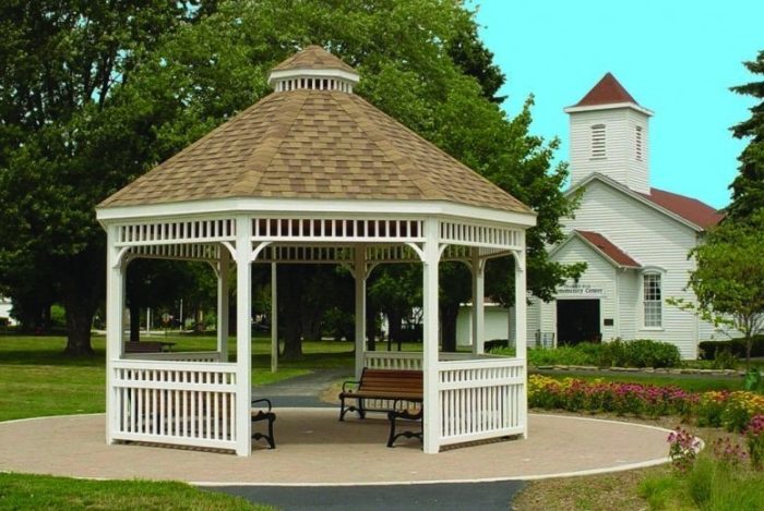 18' Double Tier Hexagonal Steel Frame Shelter