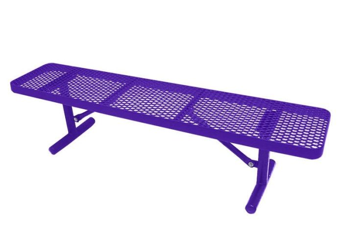 Champion Supreme Bench Without Back – Free Standing – Perforated Steel