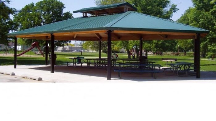20' Double Tier Hexagonal Steel Frame Shelter