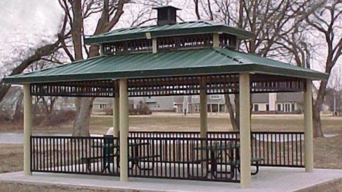 20'x44' Double Tier Hip End Steel Frame Shelter
