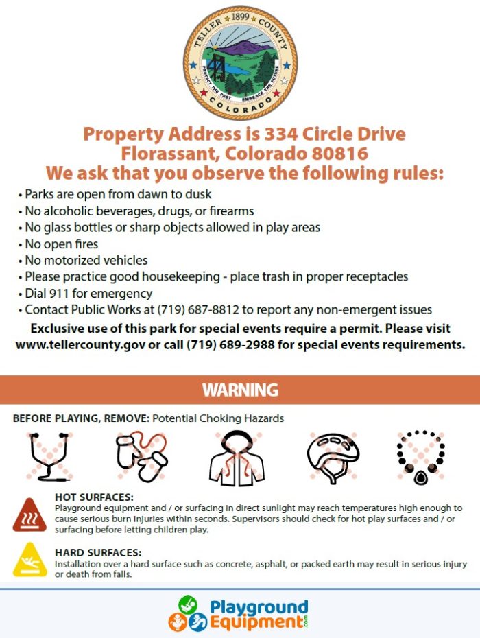 2-Sided Playground Safety Rules and Welcome Sign - Image 166