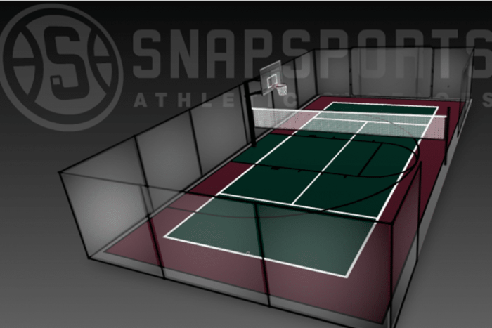 28' X 46' Multi Court With Rebounder