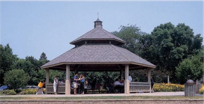 30' Double Tier Hexagonal Steel Frame Shelter