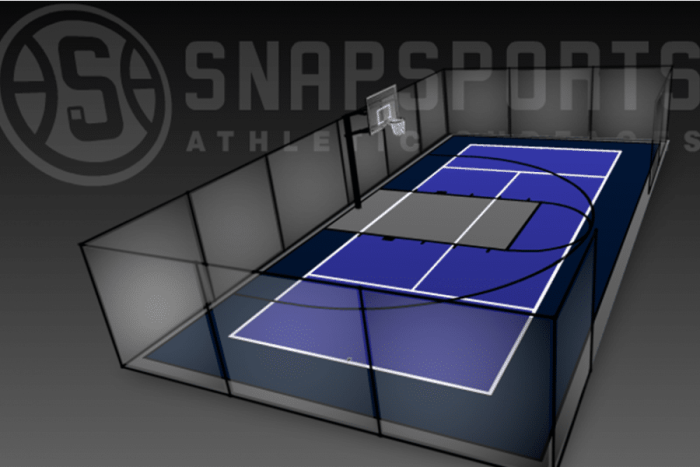 30' X 60' Multi Court With Containment Netting