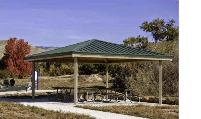 34'x34' Single Tier Square Steel Frame Shelter