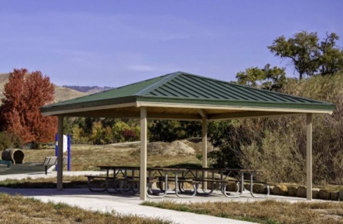 36'x36' Single Tier Square Steel Frame Shelter