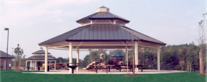 48' Single Tier Octagonal Steel Frame Shelter