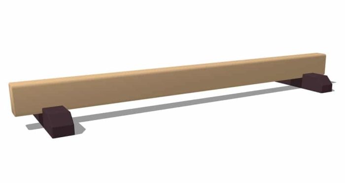 6 feet Anchored Balance Beam