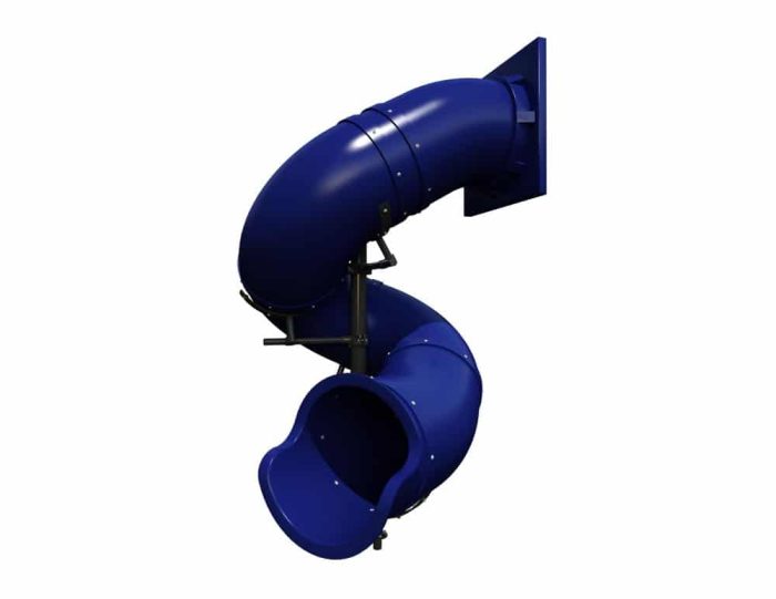7 Foot Deck Height Spiral Tube Slide - Slide and Supports Only - Image 2