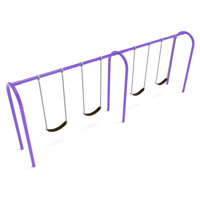 8 Feet High Arch Post Swing - 2 Bays - Surplus - Purple