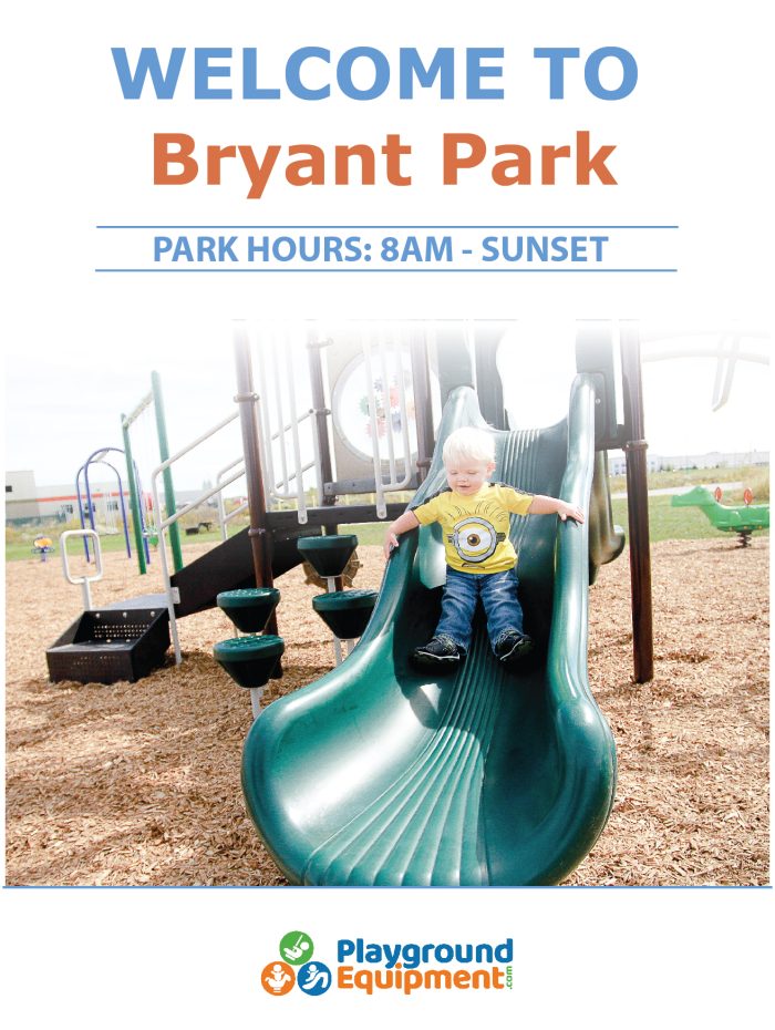 2-Sided Playground Safety Rules and Welcome Sign - Image 33